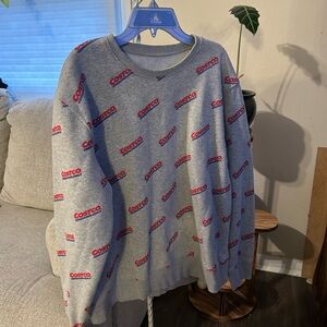COSTCO Kirkland Signature Gray and Red Crewneck Sweater L/XL